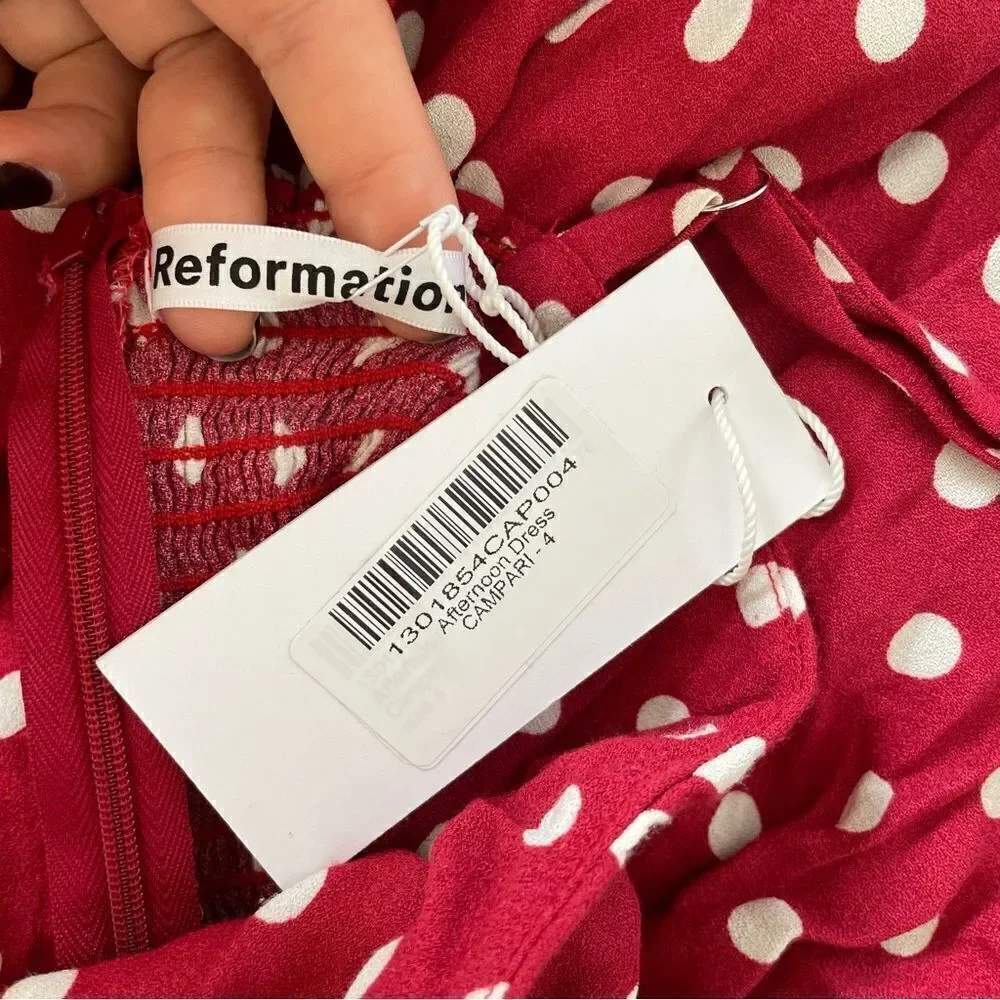 Reformation  Afternoon Campari Dress